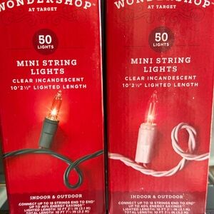 Wondershop 50 white Mini Christmas String‎ Lights NWT
